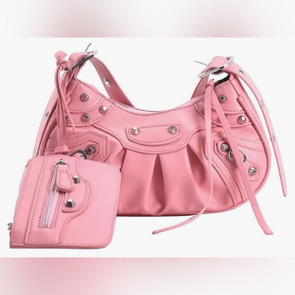 NWOT Y2K Crossbody bag Purse vegan leather Trendy shoulder bag - Picture 2 of 8